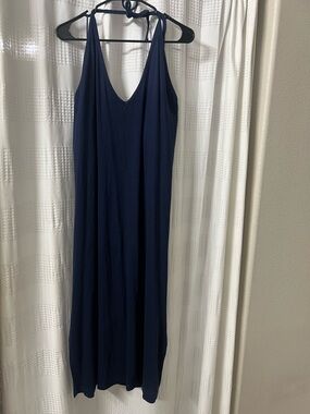 white formal midi dress Classic Cotton Elegance A-Line Midi Dress L main image 0